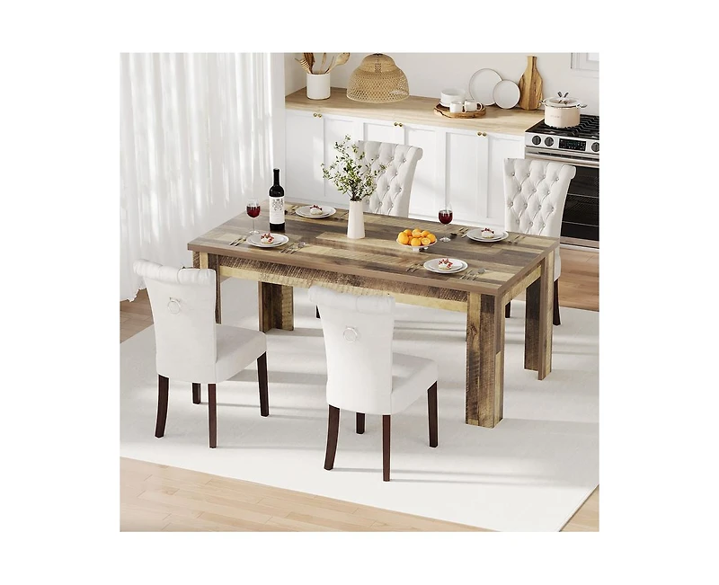 gaomon 4-6 Person 63" Farmhouse Rectangular Dining Table