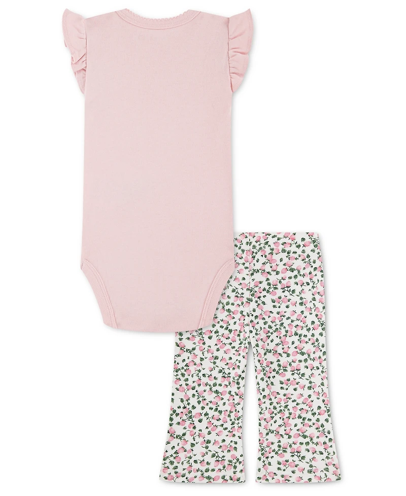 abercrombie kids Baby Girls' Bodysuit and Flare Leggings, 2-Piece Set