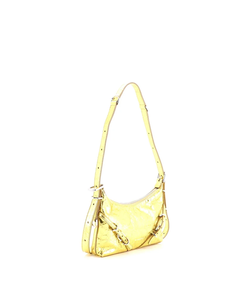 Pre-Owned Givenchy Mini Voyou Shoulder Bag Metallic Leather