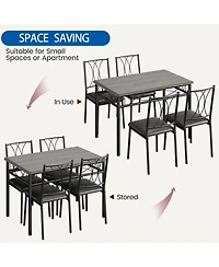 gaomon 5-Piece 4-Person Rustic Dining Table Set