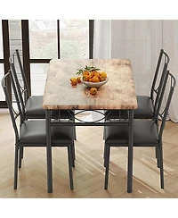 gaomon Dining Chair Dining Table Set for 4 Wood Small Rectangle Dining Table for Kitchen Dining Room