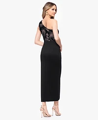 Betsy & Adam Petite One-Shoulder Midi Dress