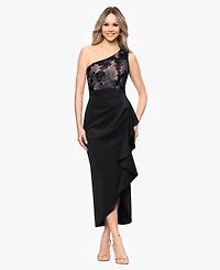 Betsy & Adam Petite One-Shoulder Midi Dress