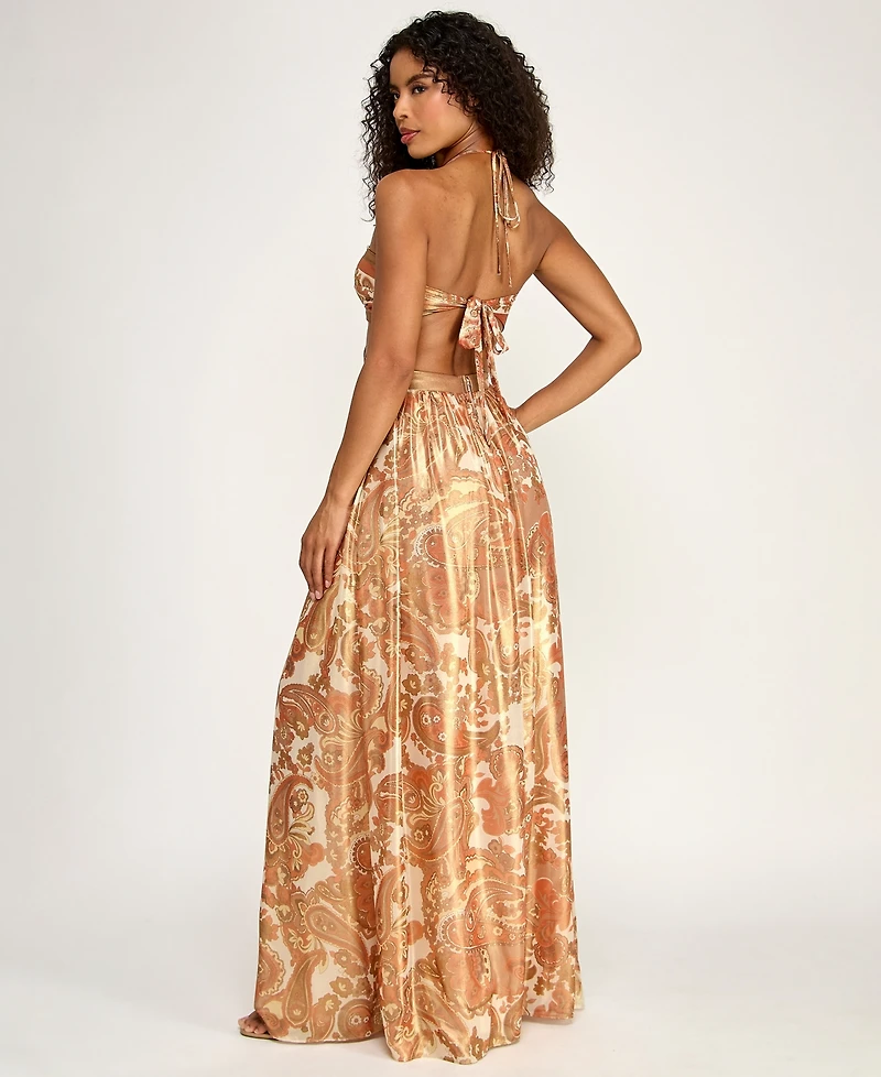 Seni & Cade Juniors' Halter Neck Long Dress