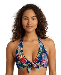 Lauren Ralph Women's Front Tie Halter Bra