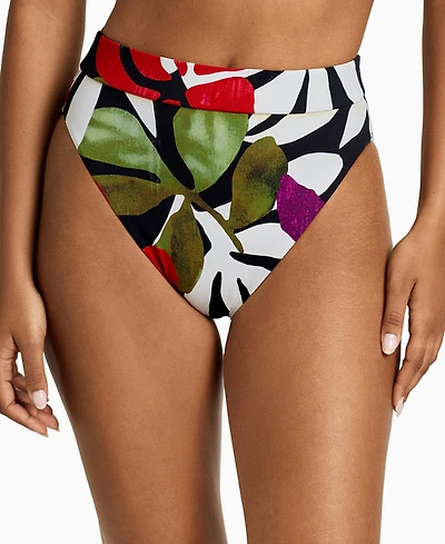 Lauren Ralph Women's Banded Modern High-Waist Swim Bottoms