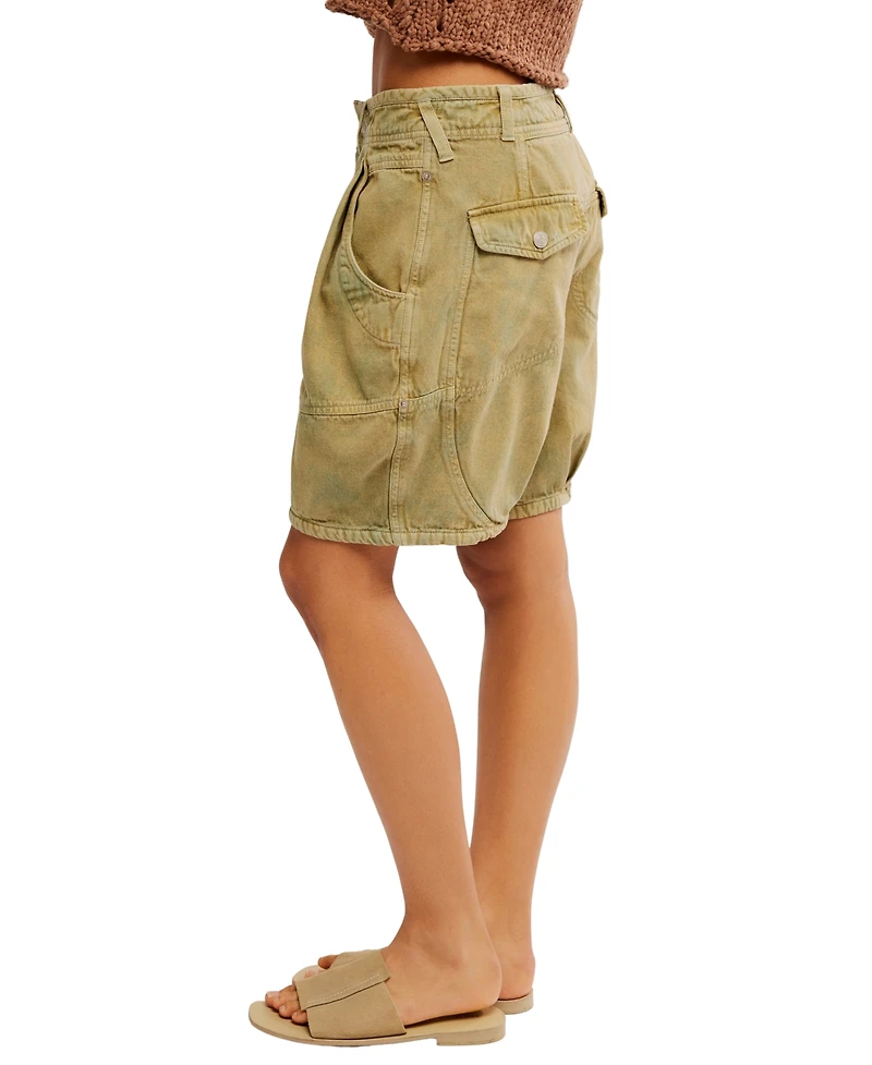 Free People Women's Wild Rebel Mid-Rise Cotton Shorts