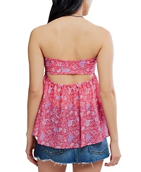 Free People Women's Malia Sweetheart Neck Tube Polyester Top