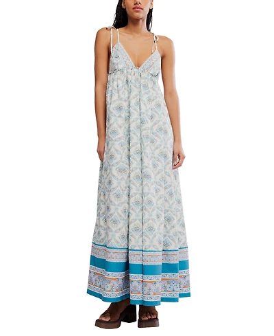 Free People Women's Sorrento Stroll Printed Sleeveless Cotton Dress
