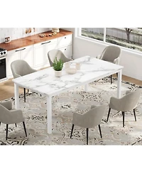 gaomon Modern Industrial 6-8 Person Rectangular Dining Table