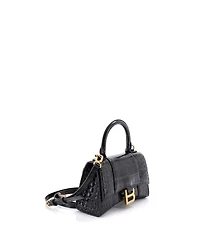 Pre-Owned Balenciaga Hourglass Top Handle Bag Embossed Leather
