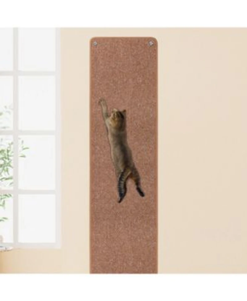Aronkl Extra Large Thickened Cat Wall Climbing Carpet Scratch Pad with Fixed Nails Furniture Protector
