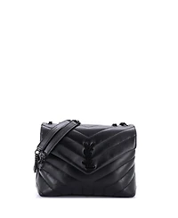 Pre-Owned Saint Laurent Loulou Shoulder Bag Matelasse Chevron Leather