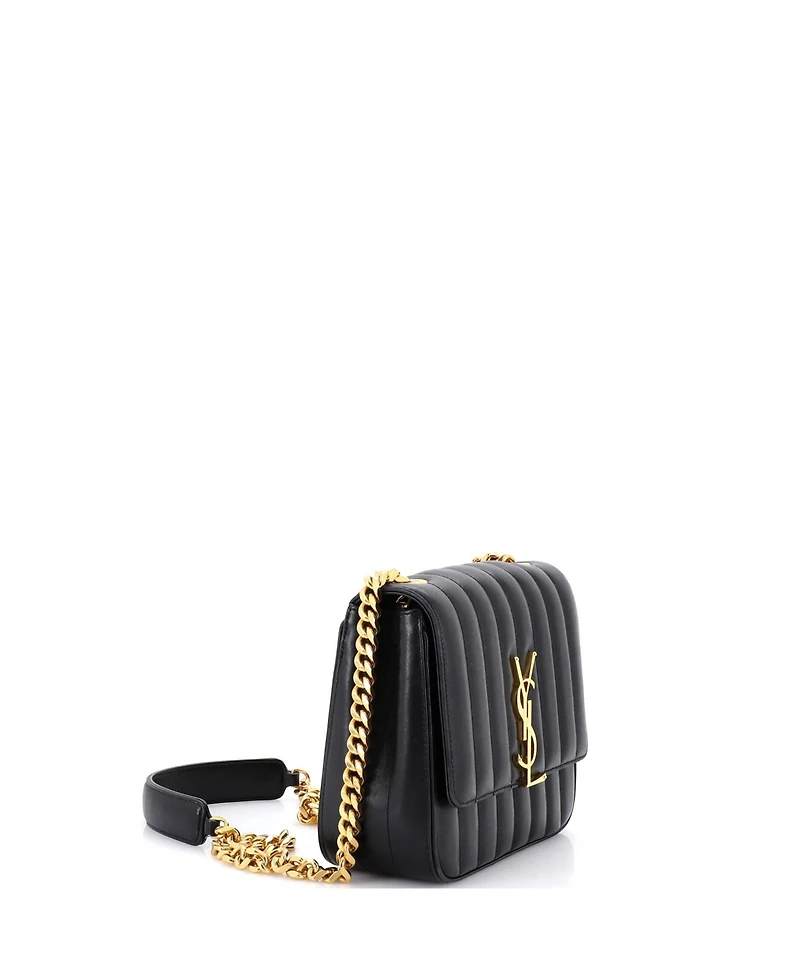 Pre-Owned Saint Laurent Medium Vicky Crossbody Bag Vertical Quilted Leather