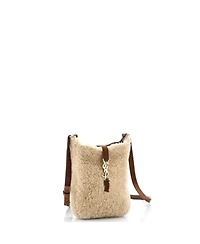 Pre-Owned Saint Laurent Le 5 a 7 Vertical Shoulder Bag Shearling with Suede