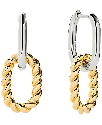 Ana Luisa Ash Double Two Tone Mini Drop Earrings