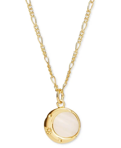 Ana Luisa Mei Gold-Plated Moon Pendant Necklace