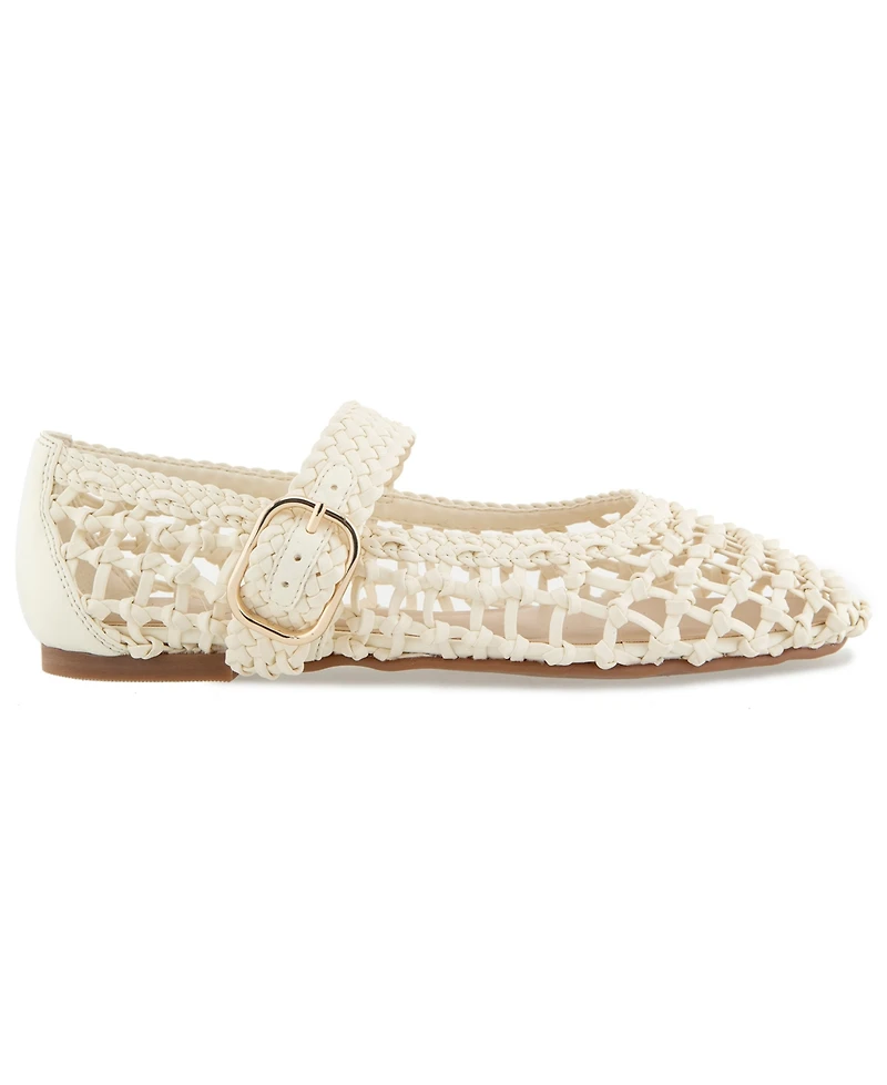 Kenneth Cole New York Women's Tessa Woven Mary Jane Ballet Flats