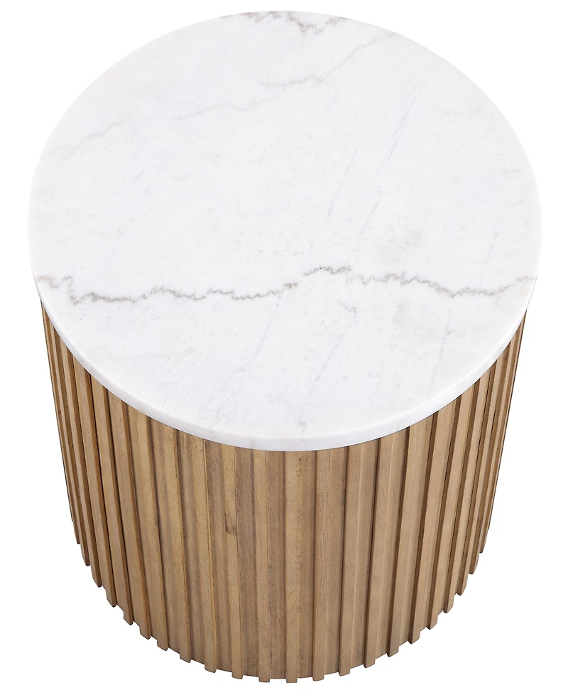 Colby 18" Marble Round End Table