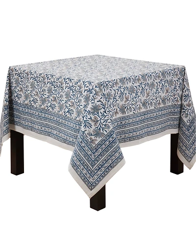 Saro Lifestyle Floral Cotton Tablecloth, 70" x 70"