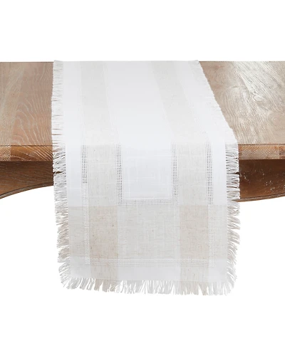 Saro Lifestyle Fringed Table Runner 16" x 90"