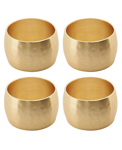 Saro Lifestyle Brushed Brass Napkin Rings, Set of 4
