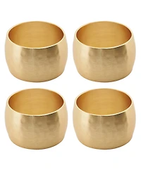 Saro Lifestyle Brushed Brass Napkin Rings, Set of 4