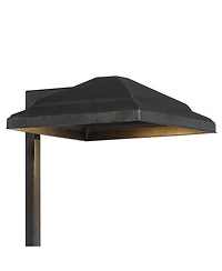 John Timberland High Modern Outdoor Landscape Path Lights Porch House Exterior Set of 2 Led Bulb Textured Finish Metal