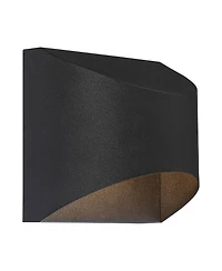 Possini Euro Design Ratner Modern Outdoor Wall Light Fixtures Set of 2 Textured Led Dark Sky Downlight for Post Exterior