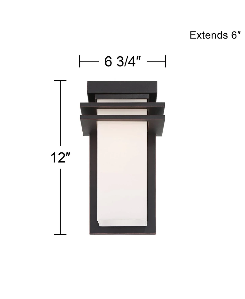 Franklin Iron Works Bernadine High Mission Outdoor Wall Light Fixture Mount Porch Weatherproof Bronze Finish