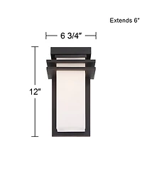 Franklin Iron Works Bernadine High Mission Outdoor Wall Light Fixture Mount Porch Weatherproof Bronze Finish