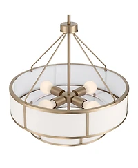 Possini Euro Design Zilina 19 Matte Brass 2-Tier 4-Light Chandelier