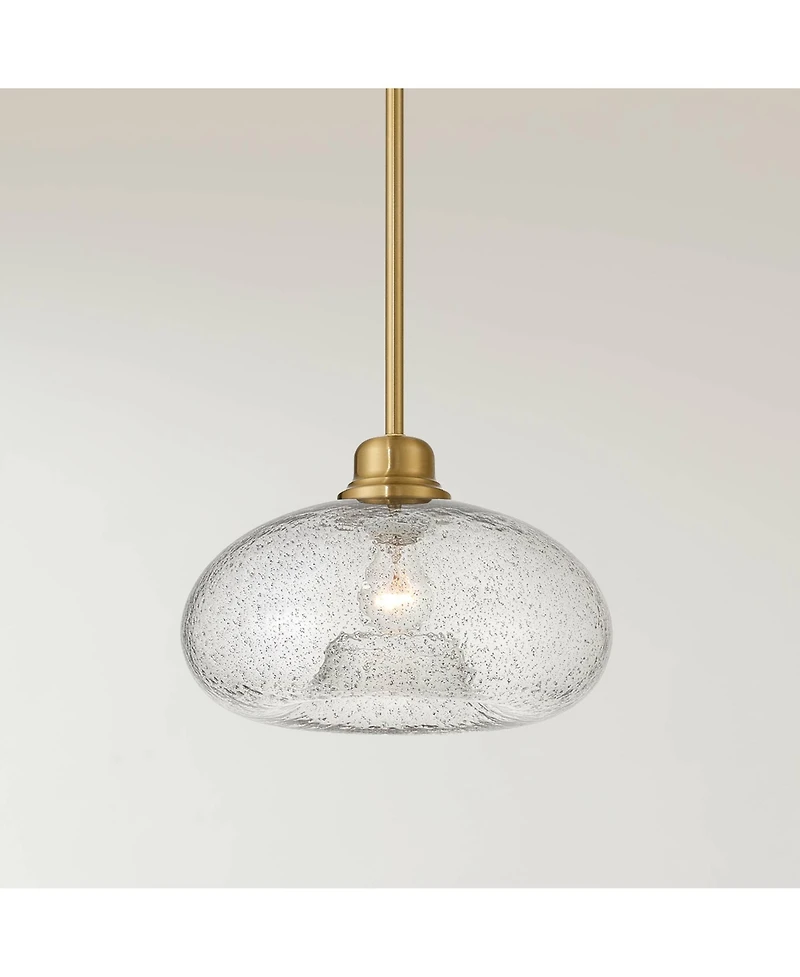 Possini Euro Design Vacquer Soft Gold Seeded Glass Mini Pendant Light