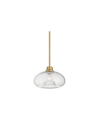 Possini Euro Design Vacquer Soft Gold Seeded Glass Mini Pendant Light