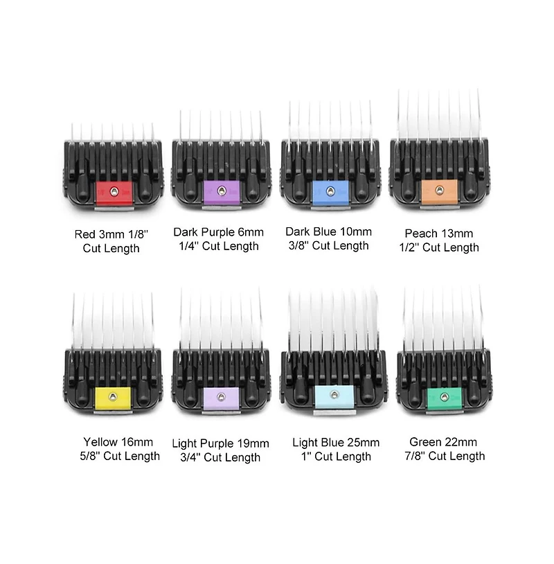 Aronkl Stainless Steel Pet Grooming Guide Comb Set for A5 Detachable Clippers 8-Piece