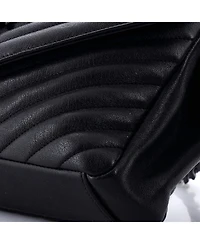Pre-Owned Saint Laurent Medium Classic Monogram College Bag Matelasse Chevron Leather