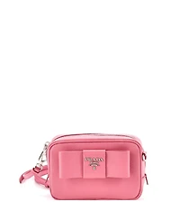 Pre-Owned Prada Mini Bow Camera Crossbody Bag Saffiano Leather