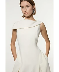 Karen Millen Women's Asymmetric Neck Tailored Dress