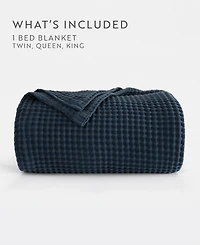 ienjoy Home Waffle Weave Cotton Blanket, Twin/Twin Xl