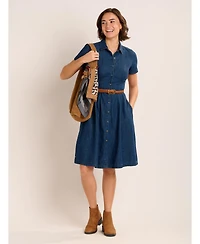 Brakeburn Women's Antonia Button Front Denim Dress