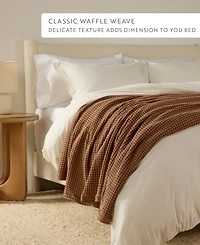 ienjoy Home Waffle Weave Cotton Blanket, King/California King
