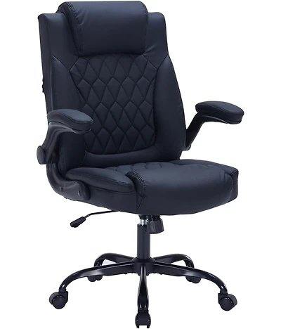 gaomon Leather Office Chair,Executive Office Chair with Flip-Up Arms,350lbs Ergonomic Home Office Desk Chair with Lumbar Support