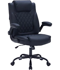 gaomon Leather Office Chair,Executive Office Chair with Flip-Up Arms,350lbs Ergonomic Home Office Desk Chair with Lumbar Support