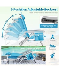 Gouun 5-Position Backpack Beach Chair Set of 2 with Aluminum Frame