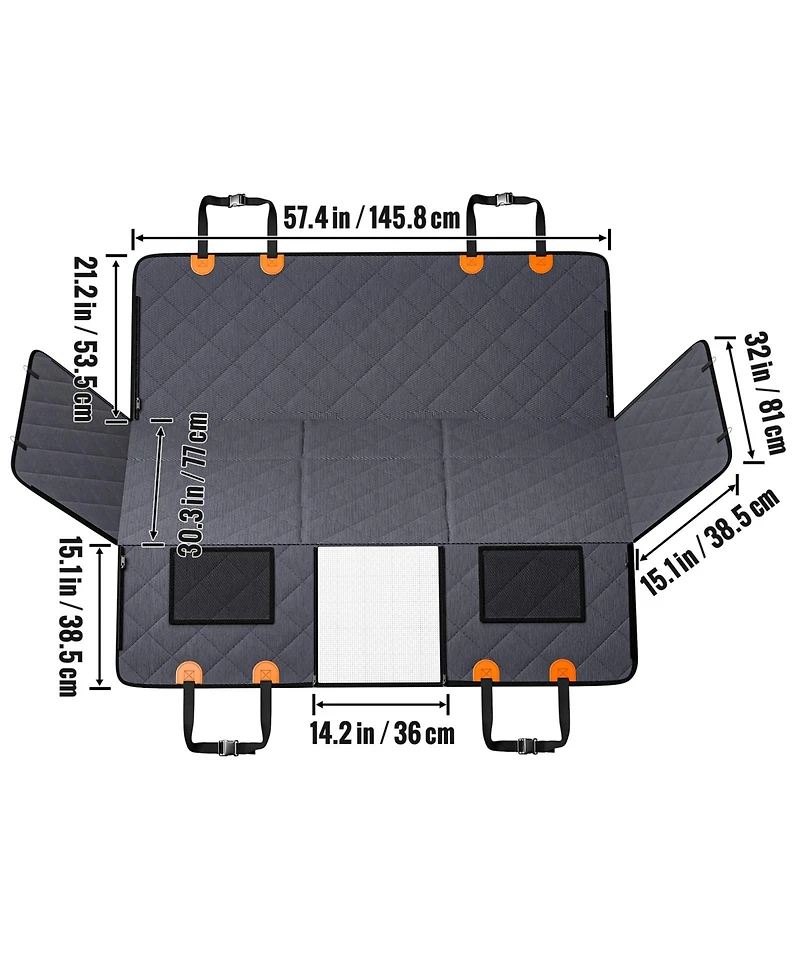 Cozito Dog Car Seat Cover Back Seat Extender 400 lbs Hammock