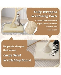 Cozito Cat Tree 70 in 4-Layer Tower with 3 Perches Dangling Balls