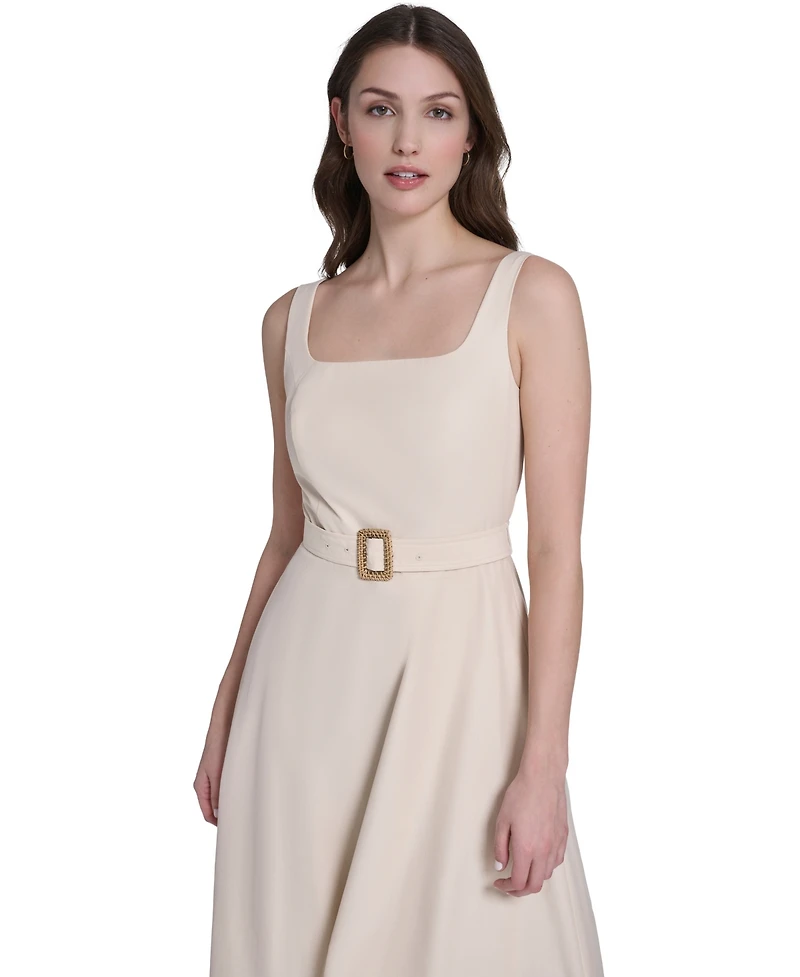 Eliza J Women's Square Neck Midi Dress