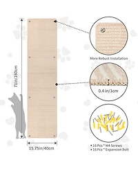 Aronkl Extra Large Thickened Cat Wall Climbing Carpet Scratch Pad with Fixed Nails Furniture Protector