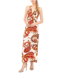 Vince Camuto Women's Printed V-Neck Maxi Dress