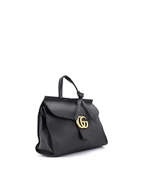 Pre-Owned Gucci Medium Gg Marmont Top Handle Bag Leather